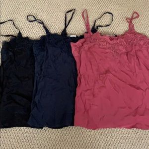 Abercrombie and Fitch lace detail tanks